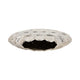 Sami Flower Vase | Sculpted Geometric Accent | 17" Oval Silver