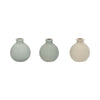 Quay Handmade Bud Vases Set of 3 | Rounded Shape | 5 " Multi-Blue Clay