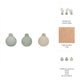 Quay Handmade Bud Vases Set of 3 | Rounded Shape | 5 " Multi-Blue Clay