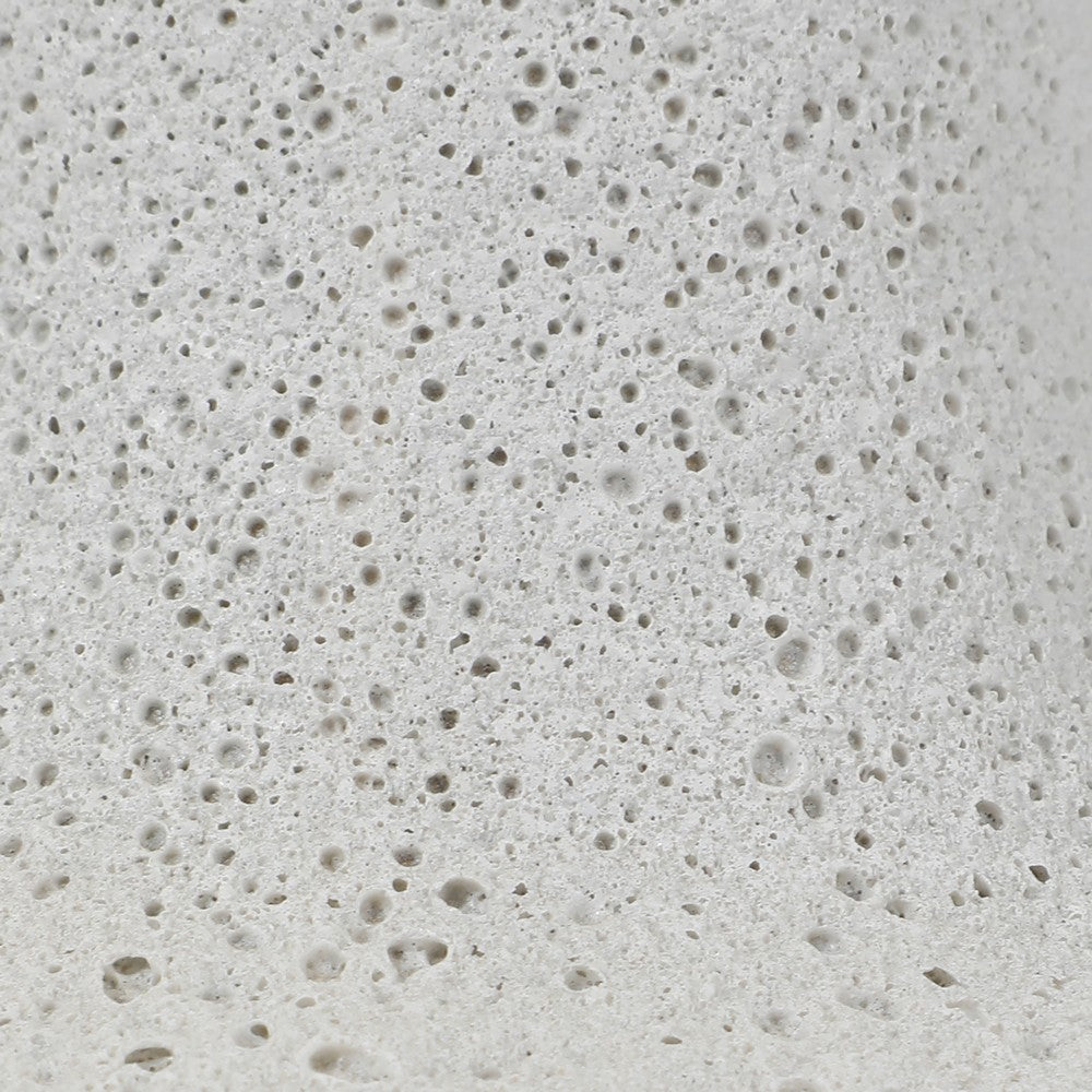 Decorative Bottle Vase | Volcanic Texture White Clay | Handcrafted 16"