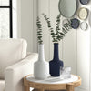Decorative Bottle Vase | Volcanic Texture White Clay | Handcrafted 16"
