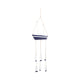 Decorative Sailboat Wind Chime w Hanging Blue Fish | Jute Accent | White
