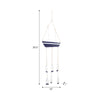 Decorative Sailboat Wind Chime w Hanging Blue Fish | Jute Accent | White