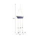 Decorative Sailboat Wind Chime w Hanging Blue Fish | Jute Accent | White