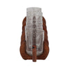 Decorative Candle Holder with 6 Glass Votive Holders and Brown Wood Base