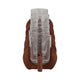Decorative Candle Holder with 6 Glass Votive Holders and Brown Wood Base