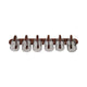 Decorative Candle Holder with 6 Glass Votive Holders and Brown Wood Base