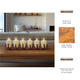 Decorative Candle Holder with 6 Glass Votive Holders and Brown Wood Base