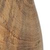 Mushroom Decor Sculpture | Hammered Gold Top | 16" Brown Mango Wood