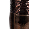 Decorative Flower Vase | Textured Enamel Bronze Glass | 18" Tall Cylinder