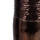 Decorative Flower Vase | Textured Enamel Bronze Glass | 18" Tall Cylinder