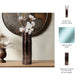Decorative Flower Vase | Textured Enamel Bronze Glass | 18" Tall Cylinder