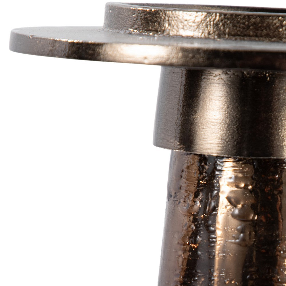 Decorative Pillar Candle Holder | 21" Tapered | Rich Bronze Aluminum