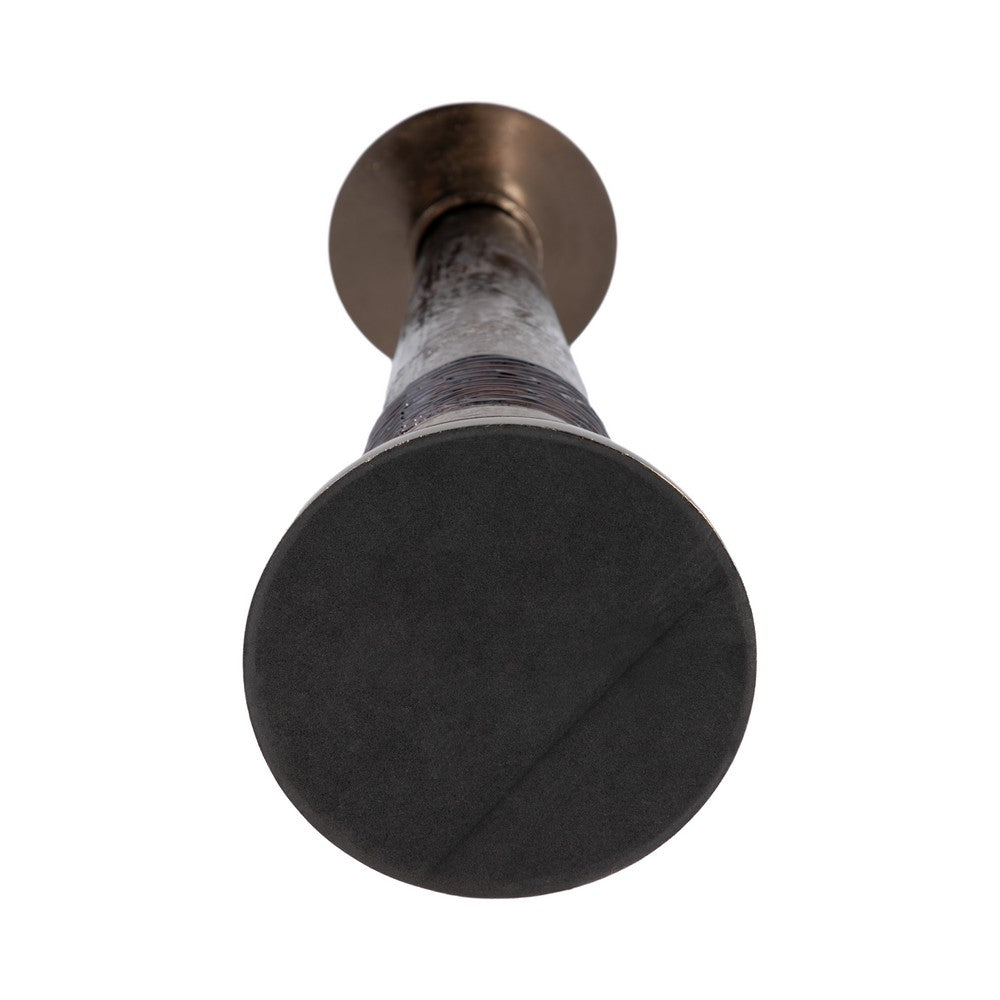 Decorative Pillar Candle Holder | 21" Tapered | Rich Bronze Aluminum