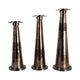 Decorative Pillar Candle Holder | 21" Tapered | Rich Bronze Aluminum