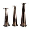 Decorative Pillar Candle Holder | 21" Tapered | Rich Bronze Aluminum