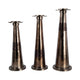 Decorative Pillar Candle Holder | 21" Tapered | Rich Bronze Aluminum