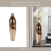 Decorative Flower Vase | Elegant Spiral Cut | 12" Bronze Finished Glass