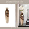 Decorative Flower Vase | Elegant Spiral Cut | 12" Bronze Finished Glass