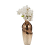 Decorative Flower Vase | Elegant Spiral Cut | 12" Bronze Finished Glass