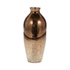 Decorative Flower Vase | Elegant Spiral Cut | 12" Bronze Finished Glass