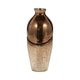 Decorative Flower Vase | Elegant Spiral Cut | 12" Bronze Finished Glass