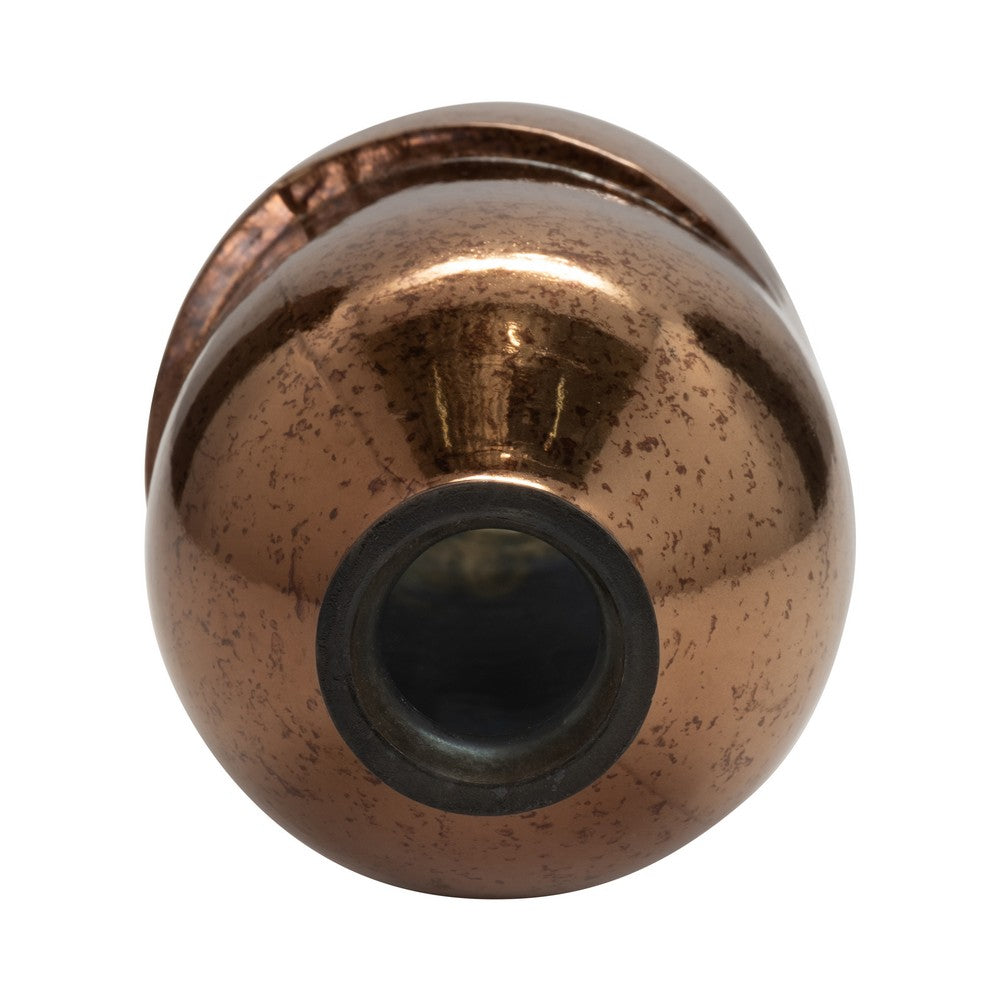 Decorative Flower Vase | Elegant Spiral Cut | 12" Bronze Finished Glass