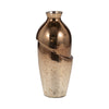 Decorative Flower Vase | Elegant Spiral Cut | 12" Bronze Finished Glass