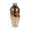 Decorative Flower Vase | Elegant Spiral Cut | 12" Bronze Finished Glass