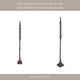 Freestanding Floor Sculpture | Metal Tribal Design | 69" Tall Bronze Finish