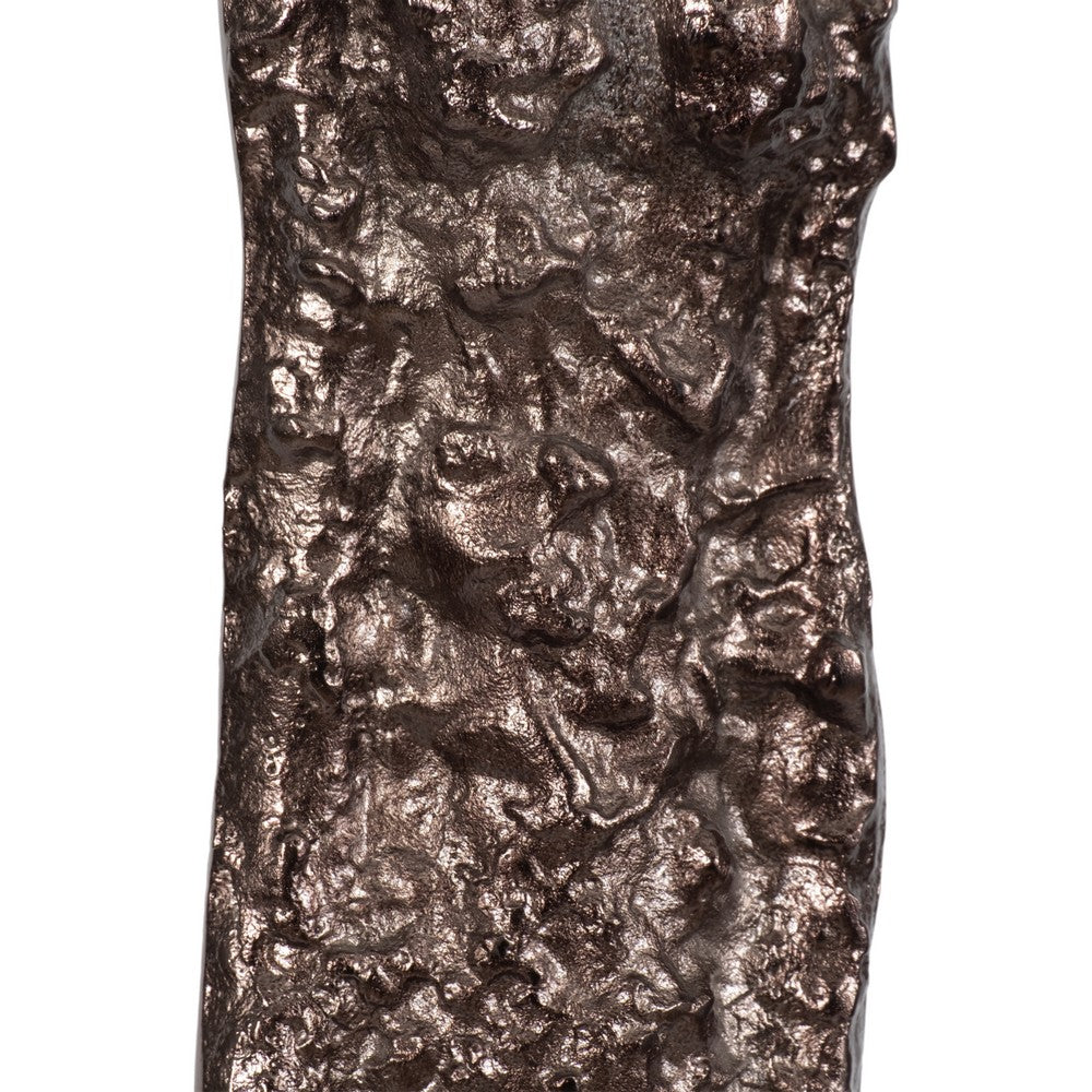 Freestanding Floor Sculpture | Metal Tribal Design | 69" Tall Bronze Finish
