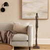 Freestanding Floor Sculpture | Metal Tribal Design | 69" Tall Bronze Finish