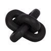 Decorative Sculpture | 6" Interlocking Abstract Knot | Black Mango Wood