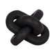 Decorative Sculpture | 6" Interlocking Abstract Knot | Black Mango Wood