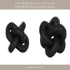 Decorative Sculpture | 6" Interlocking Abstract Knot | Black Mango Wood