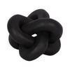 Decorative Sculpture | 6" Interlocking Abstract Knot | Black Mango Wood