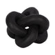Decorative Sculpture | 6" Interlocking Abstract Knot | Black Mango Wood