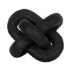 Decorative Sculpture | 6" Interlocking Abstract Knot | Black Mango Wood
