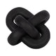 Decorative Sculpture | 6" Interlocking Abstract Knot | Black Mango Wood