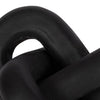 Decorative Sculpture | 6" Interlocking Abstract Knot | Black Mango Wood