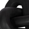 Decorative Sculpture | 6" Interlocking Abstract Knot | Black Mango Wood