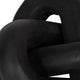Decorative Sculpture | 6" Interlocking Abstract Knot | Black Mango Wood
