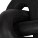Decorative Sculpture | 6" Interlocking Abstract Knot | Black Mango Wood