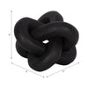 Decorative Sculpture | 6" Interlocking Abstract Knot | Black Mango Wood