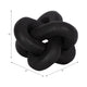Decorative Sculpture | 6" Interlocking Abstract Knot | Black Mango Wood