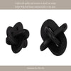 Tyrell Decorative Knot Accent | Rounded | Black Solid Mango Wood 10"