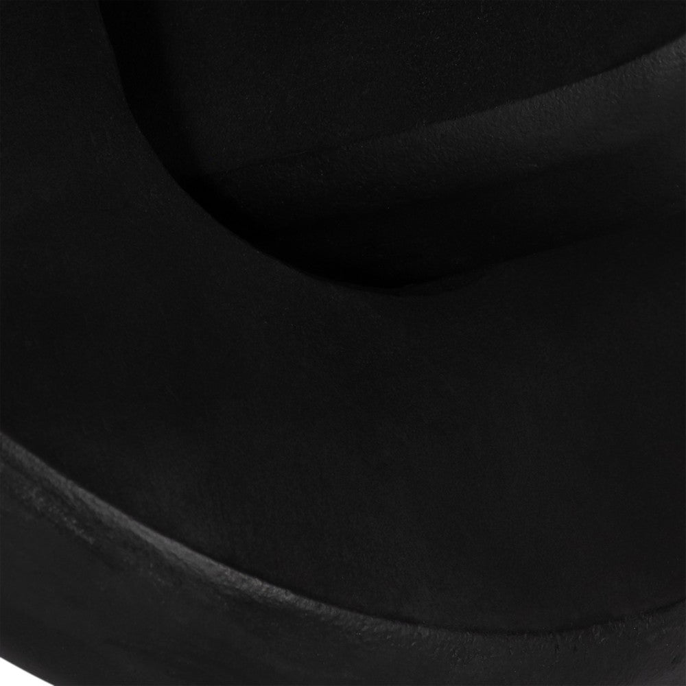 Tyrell Decorative Knot Accent | Rounded | Black Solid Mango Wood 10"