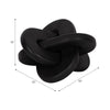 Tyrell Decorative Knot Accent | Rounded | Black Solid Mango Wood 10"