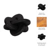 Tyrell Decorative Knot Accent | Rounded | Black Solid Mango Wood 10"