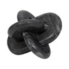 Decorative Sculpture | 6" Interlocking Abstract Knot | Gray Marble